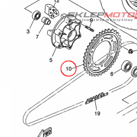 YAMAHA - ZEBATKA ZDAWCZA nr: 5VK254450100