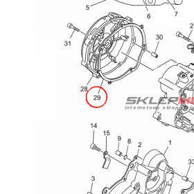 YAMAHA - USZCZELKA GAZNIKA nr: 5VKE54531000