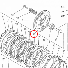 YAMAHA - przekladka sprzegla nr: 5VKE63250000