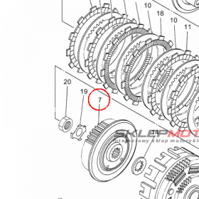 YAMAHA - ZABIERAK SPRZEGLA nr: 5VKE63710000