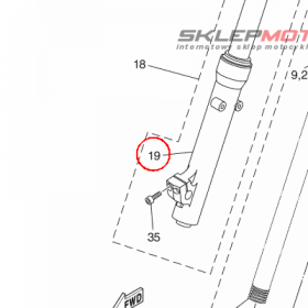 YAMAHA - RURA ZEW. AMORT. nr: 5VKF31360000