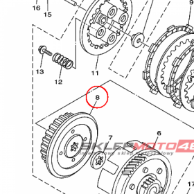 YAMAHA - ZABIERAK SPRZEGLA nr: 5VLE63710000