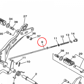 YAMAHA - ROD, BRAKE nr: 5VLF72310000 > 5VLF72310100