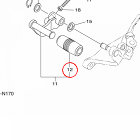 YAMAHA - nakladka gumowa nr: 5VN181130000