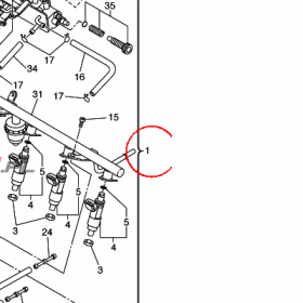 YAMAHA - THROTTLE BODY ASSY nr: 5VX137500400