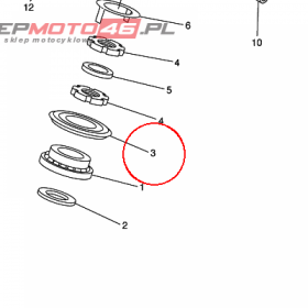 YAMAHA - OSLONA LOZYSKA nr: 5VX234150000