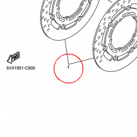 YAMAHA - TARCZA HAM. nr: 5VX2581T0100