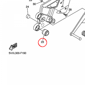 YAMAHA - WKLADKA GUMOWA nr: 5VX274240000