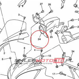 YAMAHA - WYPELNIENIE OWIEWKI nr: 5VX2836L0100