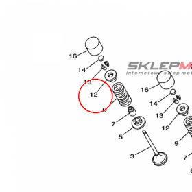 YAMAHA - RETAINER, VALVE SPRING nr: 5VY121270000