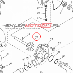YAMAHA - WALEK POMPY WOD. nr: 5VY124501100