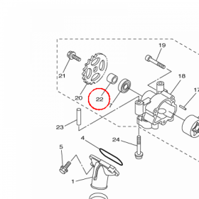 YAMAHA - WASHER nr: 5VY124561000