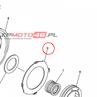 YAMAHA - PLATE, STARTER CLUTCH ASSY nr: 5VY155860000
