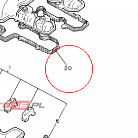 YAMAHA - uszczelka pokrywy zaw. nr: 5WM111930000