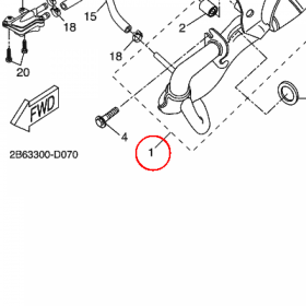 YAMAHA - rura wydech. nr: 5WWE46101200