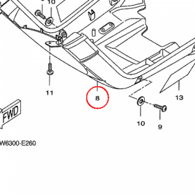 YAMAHA - owiewka nr: 5WWF83857000