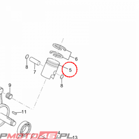 YAMAHA - tlok nr: 5WXE16350000