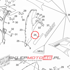 YAMAHA - OSLONA nr: 5WXF834W1000