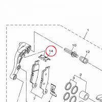 YAMAHA - RETAINER, CALIPER nr: 5XC25849G000