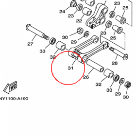 YAMAHA - ROD, CONNECTING 1 nr: 5XE2217F0000