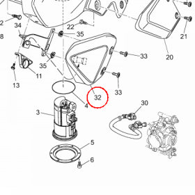 YAMAHA - SCOOP AIR ASSY. 1 nr: 5YKF137A2000