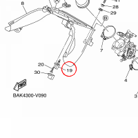 YAMAHA - SENSOR, AIR TEMPERATURE nr: 5YU858860000