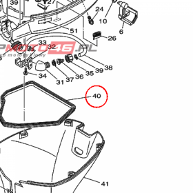 YAMAHA - RUBBER, SEAL 1 nr: 61A427160000