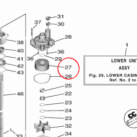 YAMAHA - ZESTAW NAPR. POMPY nr: 61A443220200