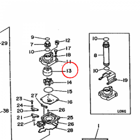 YAMAHA - ZESTAW NAPR. POMPY nr: 61N443220100
