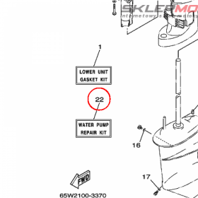 YAMAHA - ZESTAW NAPR. POMPY nr: 61NW00781400