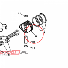 YAMAHA - tlok nr: 62Y116310096