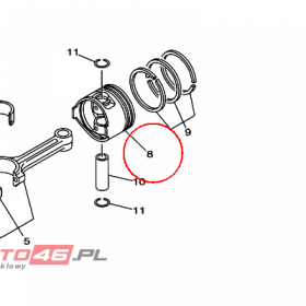 YAMAHA - tlok nr: 62Y116361000
