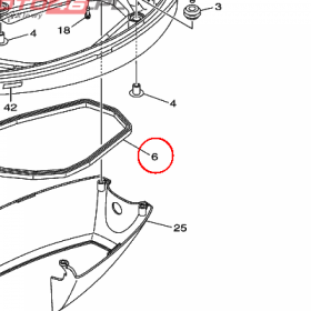 YAMAHA - RUBBER SEAL 1 nr: 62Y427160100