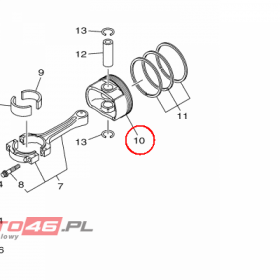 YAMAHA - tlok nr: 63P116351000