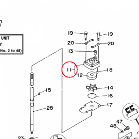 YAMAHA - WATER PUMP HOUSING COMP. nr: 63V443010000