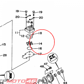 YAMAHA - wirnik pompy wod nr: 63V443520000