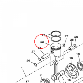 YAMAHA - tlok nr: 65U116310189