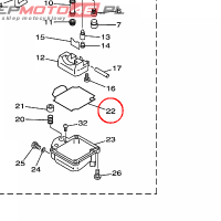 YAMAHA - USZCZELKA nr: 65W143840000