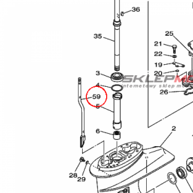 YAMAHA - WALEK KRZYWKOWY nr: 65W441500100