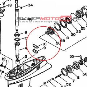 YAMAHA - RUBBER, SEAL 2 nr: 663453750000