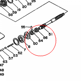 YAMAHA - ZABIERAK SPRZEGLA nr: 663456310100