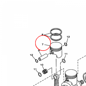 YAMAHA - tlok nr: 66E116310090