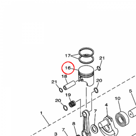 YAMAHA - tlok nr: 66E1163100A0