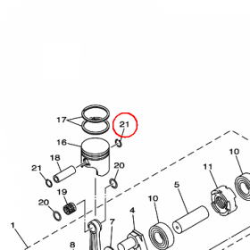 YAMAHA - PIERSCIEN ZABEZP. nr: 66E116340000