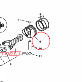 YAMAHA - tlok nr: 66M116310096