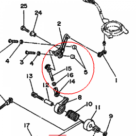 YAMAHA - ROD, MAGNETO CONTROL nr: 679416360000