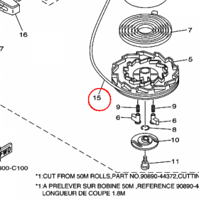 YAMAHA - WIRE, STARTER (L:1800MM) nr: 67D157510000