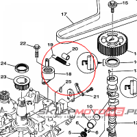 YAMAHA - TENSIONER ASSY nr: 67F115900000