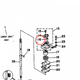 YAMAHA - WATER SEAL 1 nr: 682443650000