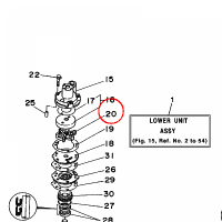 YAMAHA - wirnik pompy wod nr: 689443520200